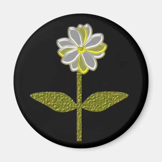 Glühender Daisy Blume Magnet (Vorne)