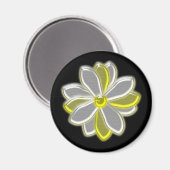 Glühender Daisy Blume Magnet (Vorderseite/Rückseite)
