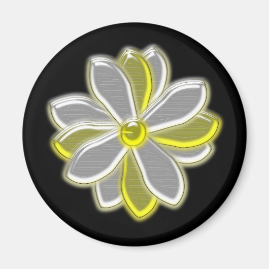 Glühender Daisy Blume Magnet (Vorne)