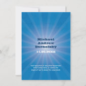 Glühender dreifacher Clef Bar-Schläger Mitzvah Einladung (Rückseite)