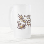 Glühender Flügel Bierglas Mattglas Bierglas (Vorderseite Links)