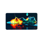 Glühender flüssiger Tropfen Adressaufkleber (Vorne)