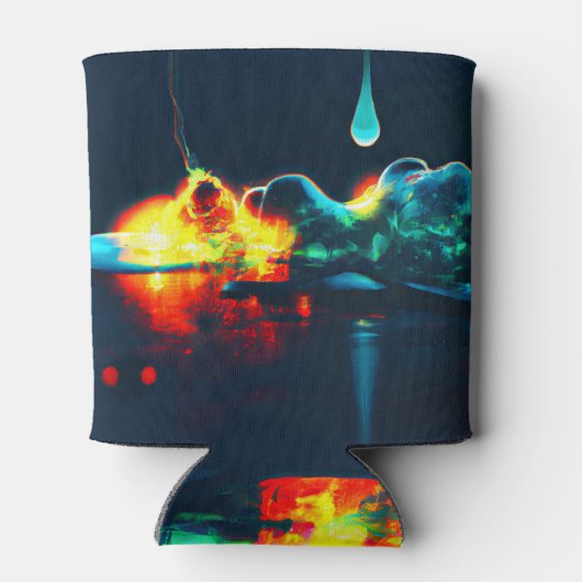 Glühender flüssiger Tropfen Dosenkühler (Rückseite)