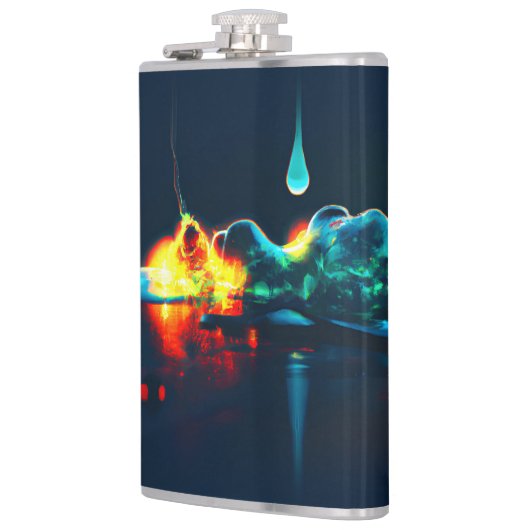 Glühender flüssiger Tropfen Flachmann (Links)