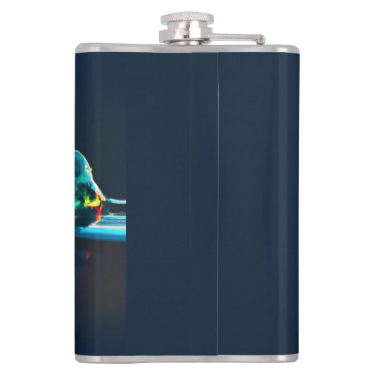 Glühender flüssiger Tropfen Flachmann (Rückseite)