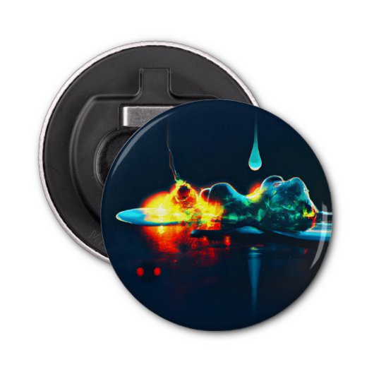 Glühender flüssiger Tropfen Flaschenöffner (Vorderseite)