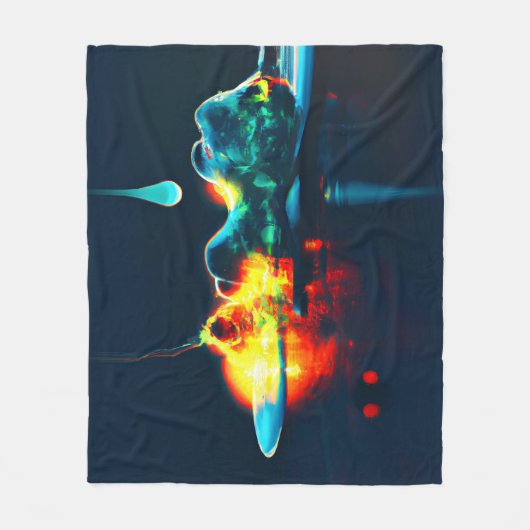 Glühender flüssiger Tropfen Fleecedecke (Vorderseite)