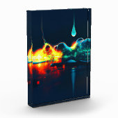 Glühender flüssiger Tropfen Fotoblock (Links)