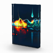 Glühender flüssiger Tropfen Fotoblock (Rechts)