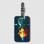 Glühender flüssiger Tropfen Gepäckanhänger (Vorderseite Vertikal)