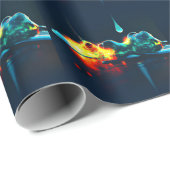 Glühender flüssiger Tropfen Geschenkpapier (Rolleneckpunkt)