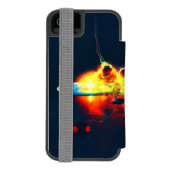 Glühender flüssiger Tropfen Incipio iPhone Geldbeutel-Hülle (Folio Rückseite)