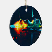 Glühender flüssiger Tropfen Keramik Ornament (Rechts)