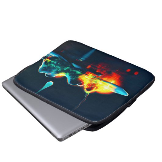 Glühender flüssiger Tropfen Laptopschutzhülle (Vorne Knopf)