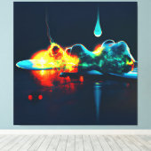 Glühender flüssiger Tropfen Leinwanddruck (Insitu (Holzboden))