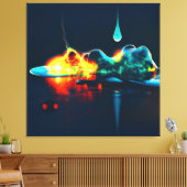 Glühender flüssiger Tropfen Leinwanddruck (Insitu (Wohnzimmer))