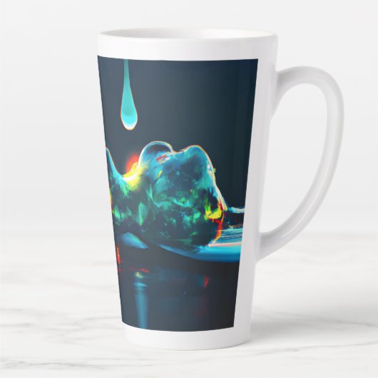 Glühender flüssiger Tropfen Milchtasse (Rechts)