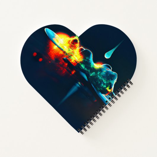 Glühender flüssiger Tropfen Notizblock (Rückseite)