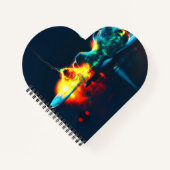 Glühender flüssiger Tropfen Notizblock (Vorderseite)