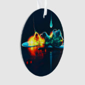 Glühender flüssiger Tropfen Ornament (Vorderseite)