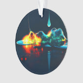 Glühender flüssiger Tropfen Ornament (Vorderseite)