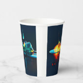 Glühender flüssiger Tropfen Pappbecher (Rechts)