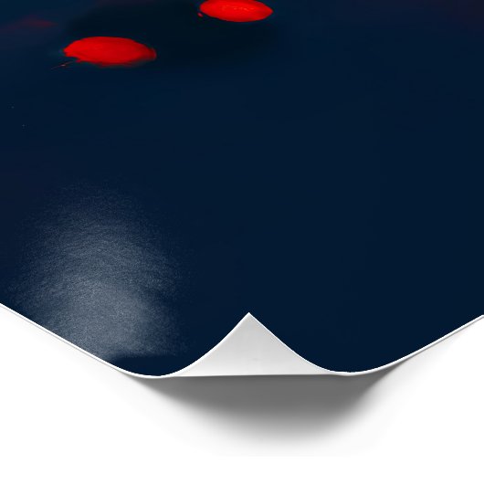 Glühender flüssiger Tropfen Poster (Ecke)