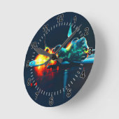 Glühender flüssiger Tropfen Runde Wanduhr (Winkel)