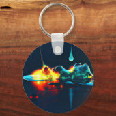 Glühender flüssiger Tropfen Schlüsselanhänger (Vorderseite)