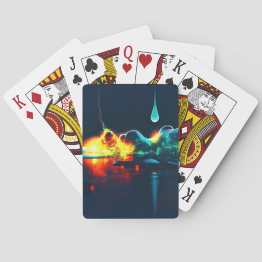 Glühender flüssiger Tropfen Spielkarten (Rückseite)
