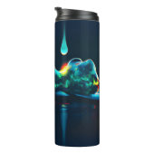 Glühender flüssiger Tropfen Thermosbecher (Nach rechts gedreht)