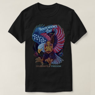 Glühender Freiheit Adler: Elektrische 4. Juli Kuns T-Shirt