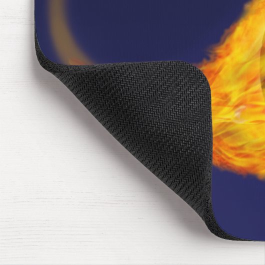 Glühender Fußball-Fußball Mousepad (Ecke)