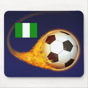 Glühender Fußball Nigerias Mousepad