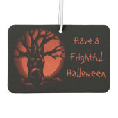 Glühender, gefürchteter Treppenkürbis Autolufterfrischer (Rückseite)