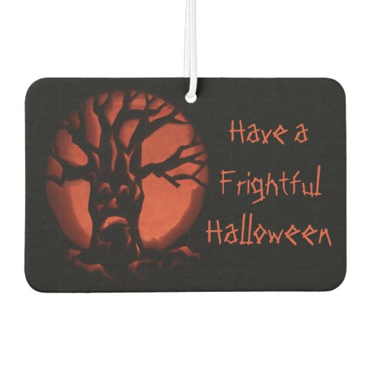 Glühender, gefürchteter Treppenkürbis Autolufterfrischer (Vorderseite)