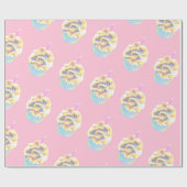 Glühender Glam Cupcake Geschenkpapier (Flach)