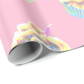 Glühender Glam Cupcake Geschenkpapier (Rolleneckpunkt)