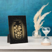 Glühender Glanz aus Glühwürmchen mit Nachtstern Fotoplatte (Seite)