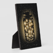 Glühender Glanz aus Glühwürmchen mit Nachtstern Fotoplatte (Seite)