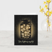 Glühender Glanz aus Glühwürmchen mit Nachtstern Karte (Gelbe Blume)