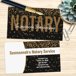 Glühender Gold-Glitzer auf schwarz-kundenspezifisc Visitenkarte