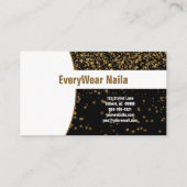 Glühender Gold-Glitzer für Berufliche Schwarze Ben Visitenkarte (Rückseite)