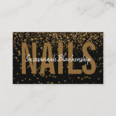 Glühender Gold-Glitzer für Berufliche Schwarze Ben Visitenkarte (Vorderseite)
