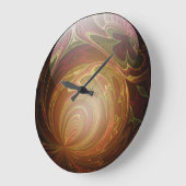 Glühender goldfarbener, texturierter Glasmarmor Ab Große Wanduhr (Winkel)