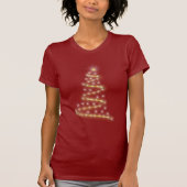 Glühender Goldweihnachtsbaum T-Shirt (Vorderseite)