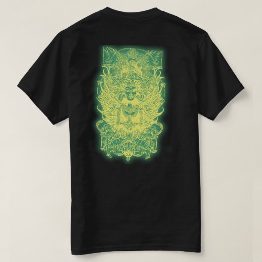 Glühender Göttinnen Tempel T-Shirt (Design Rückseite)