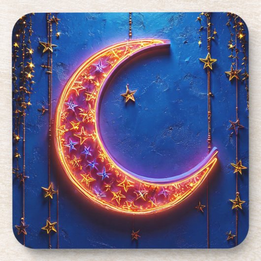 Glühender Halbmond Getränkeuntersetzer (Vorderseite)