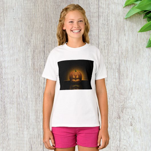 Glühender Halloween Pumpkin Girls T - Shirt