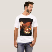 Glühender Halloween Pumpkin Spooky T - Shirt (Vorne ganz)